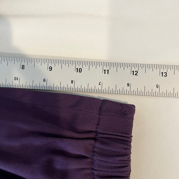 Elle Snap Front Peplum Jacket Women's S Purple Plum 3/4 Sleeve Peter Pan Collar - Picture 12 of 12